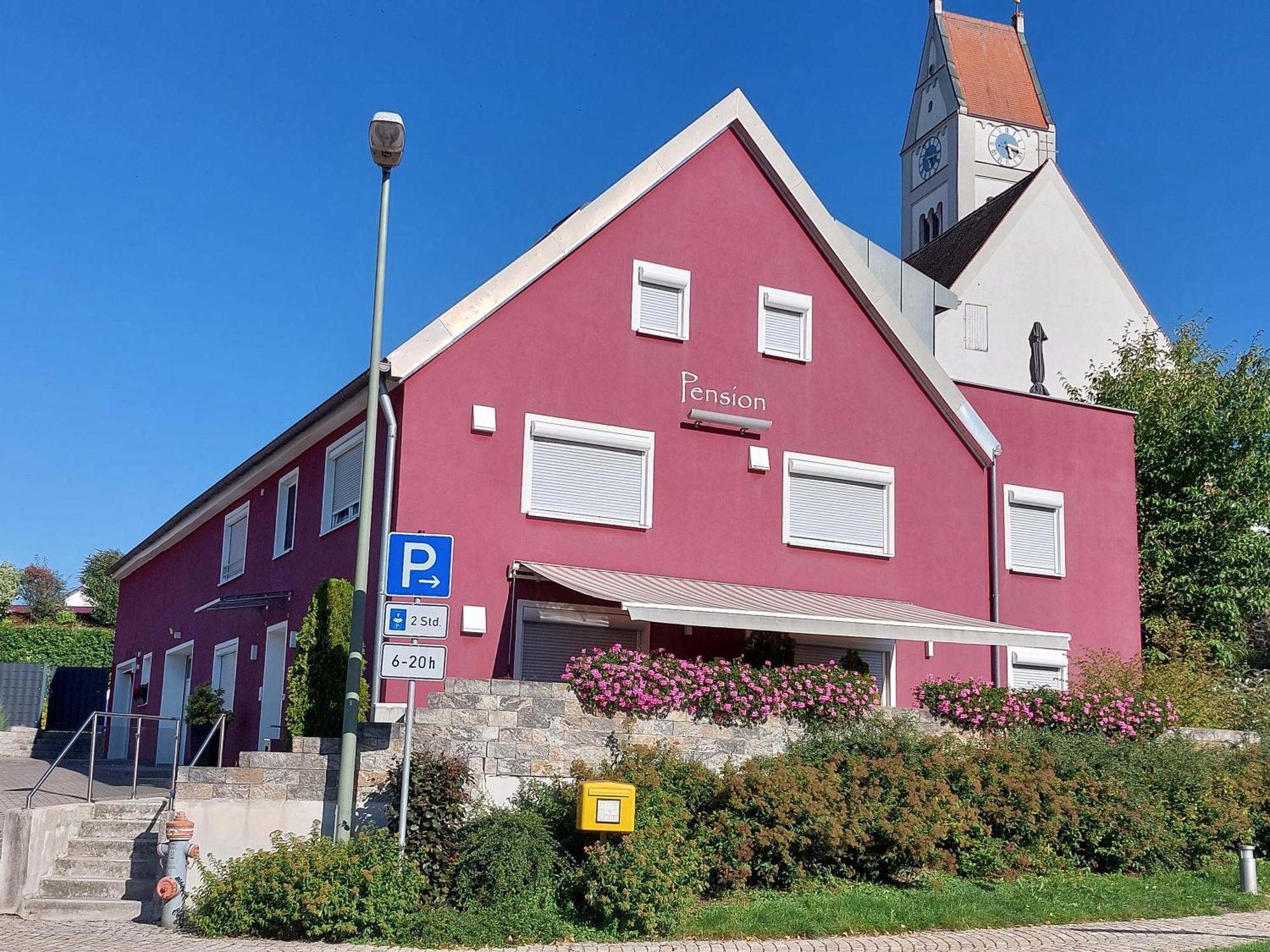 Pension Am Kirchberg Wehringen Exteriör bild